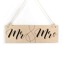 Panneau en bois Mr and Mrs