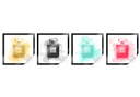 Poster - Eau de parfum aquarelle - multicolore (4 parties)