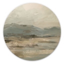 Holzbild Sanfte Küstenlandschaft grau - Cheney - Rund