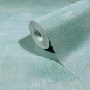 Papel pintado no tejido aspecto escayola, aspecto hormigón liso geométrico mate en verde azulado