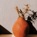 Grafisk tapet, non-woven tapet Flora grå, beige