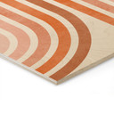Plakat drewniany Płynna geometria w stylu retro - Costa