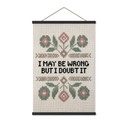 Stoffbild I may be wrong mit Blumen Stickmuster - Magnusson - 30x45 cm