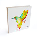 Billede af træ til at sætte op - Buttafly - Kolibri - 15x15 cm