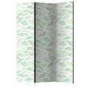 Screen room divider - Grønne bølger, 3-delt