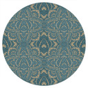 Naklejka na ścianę mandala w turkusowym złocie - Bloomery Decor - okrągła