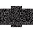 3 stykke lærredsprint, Leopard Leopard Pels Patches Mønster