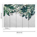 non-woven tapet Designwalls i blå og grøn non-woven tapet Leaves Variety palmetræer jungle