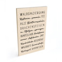 Holzbild Herbstliche Worte - Typografie