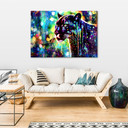 Canvasbillede, Abstrakt sort panter