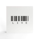 Billede af træ til at sætte op - Stregkode Live - 15x15 cm