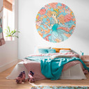 Selvklæbende non-woven tapet - Cinderella Pastel Dreams - 125 x 125 cm