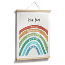 Affirmationsposter Regenbogen mit 6 Bestärkungen für Kinder