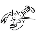 Sticker mural - Homard