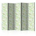 Paravent, Raumteiler freistehend, Trennwand - Plants Stained Glass II, 5-teilig - einseitig bedruckt