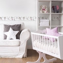 A.S. Création Lovely Kids Frise autocollante enfant - Rosé, Gris