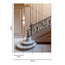 Papier peint photo cage d'escalier beige noir - Elégant papier peint 3D - Papier peint intissé class