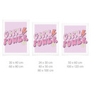 Typografia Plakat Girl Power Retro Napis Fioletowy