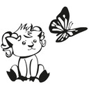 Wallsticker Baby Stenbuk