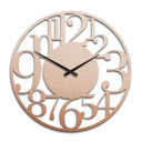 Horloge murale XXL en Alu-Dibond - Cuivrée - Moderne - Ø 70 cm