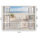 Fototapete Fensterblick Strand Meer Natur