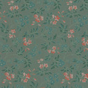 Papier peint fleuri vert rouge - papier peint à motifs floraux moderne - papier peint intissé floral
