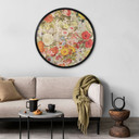 Plakat Kolorowy kolaż kwiatowy - Frida Floral Studio - Okrągły