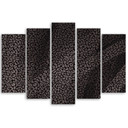 5 stykke lærredsprint, Leopard Leopard Pels Patches Mønster