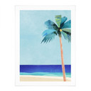 Poster Vakantiestrand met palmboom - Rivers