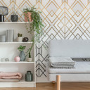 Fototapet - Fredriksson - Gold and silver - 240x260 cm