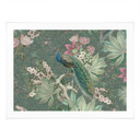 Plakat paw w tropikalnym ogrodzie na mozaice - Bloomery Decor