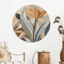 Tableau Emil's Bloom - Fleurs Abstraites - Sir Edward x Grigory Gladarev - Alu-Dibond Rond