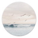 Tableau sur alu-Dibond rond Sisi & Seb - Ciel magique du soir à la mer