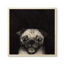 Plakat drewniany Graves - Snuggle Pug - Square