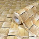 Non-woven tapet i 3D-vævet trælook beige 3D-look