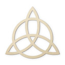 Dekoracja drewniana z topoli - Triquetra z okręgiem