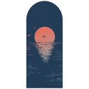 Wandtattoo Rundbogen Sonnenuntergang Meer blau