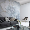 Tapet med blommotiv Big Pictures grå 2,50 x 2,70 m