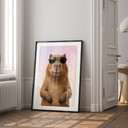 Plakat Cool Capybara med solbriller