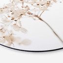 Tableau sur alu-Dibond rond 1X Studio - branche aux fleurs délicates