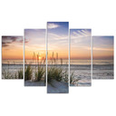 5 stykke lærredsprint, Sea Beach Sunset