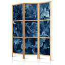 Japanischer Paravent, Raumteiler freistehend, Trennwand - Abstract Ornaments - Dark Blue Victorian L