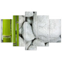 5 stykke lærredstryk, Zen Stones Bamboo Spa