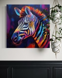 Leinwandbild Zebra Tier Pop Art