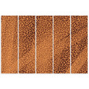 5 stykke lærredsprint, Leopard Leopard Pels Patches Mønster