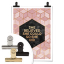 Plakat Fredriksson - She Believed - różowy