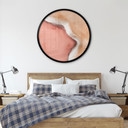 Plakat z falą w kolorze brzoskwiniowym - Treechild - Round