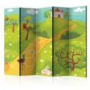 Screen room divider - En sti til et magisk slot , 5-delt - 225x172 cm