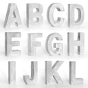 Lettres décoratives en béton - Lettres de l'alphabet (unitaire)