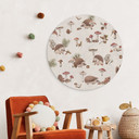 Rundes Wandbild Süße Igel im Herbstwald - Alu-Dibond - Kikki Belle